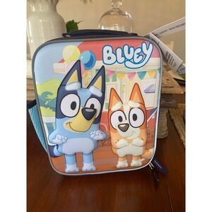 Bluey and Bingo Insulated Lunch Bag Lunch Box  Cupcake Pattern  NWT 3D Unisex